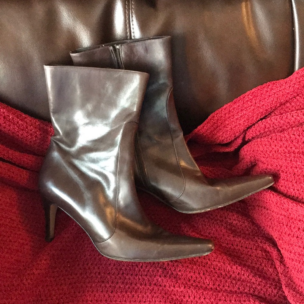 Cole Haan City Brown Leather Ankle Boots